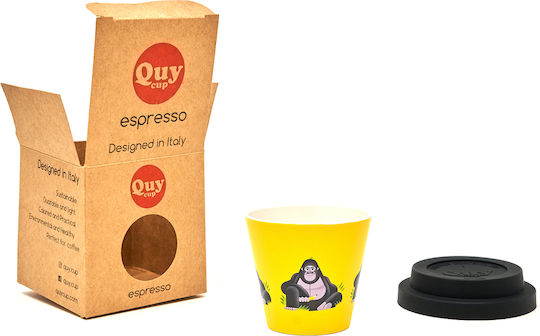 QuyCup Tasse Keramik mit Deckel Bunt 90ml 1Stück QuyCup Tasse Keramik mit Deckel Bunt 90ml 1Stück