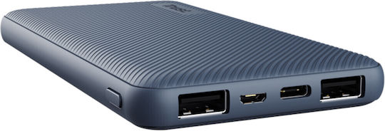 Trust Primo Eco Power Bank 10000mAh 15W cu 2 Porturi USB-A și Port USB-C Albastru