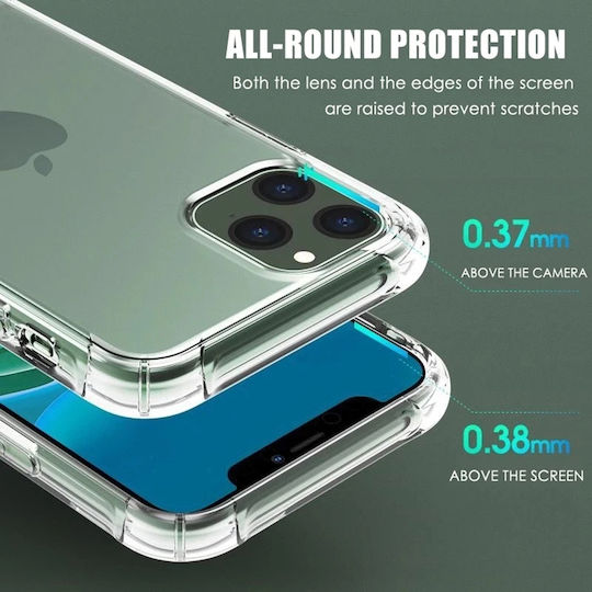 Techsuit Shockproof Clear Back Cover Silicone Transparent (iPhone 12 / 12 Pro)