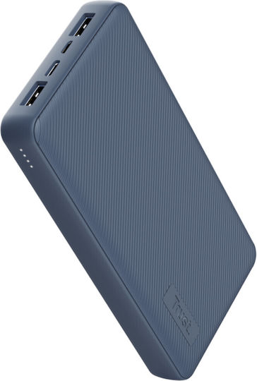 Trust Primo Eco Power Bank 20000mAh cu 2 Porturi USB-A și Port USB-C Albastru
