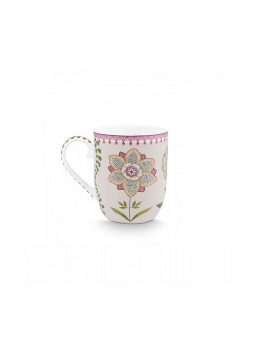 PiP Studio Lotus Mug made from Porcelain Multicolored 145ml 1pcs