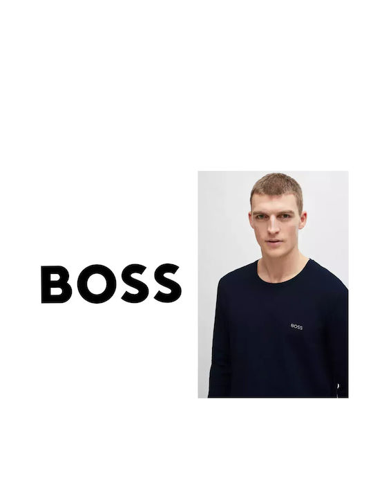 Hugo Boss Ανδρική Μπλούζα Μακρυμάνικη Μπλε