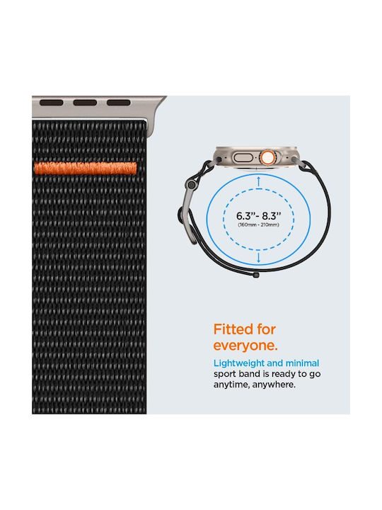 Spigen DuraPro Flex Ultra Λουράκι Σιλικόνης Μαύρο (Apple Watch Series 42/44/45/49mm (Apple))