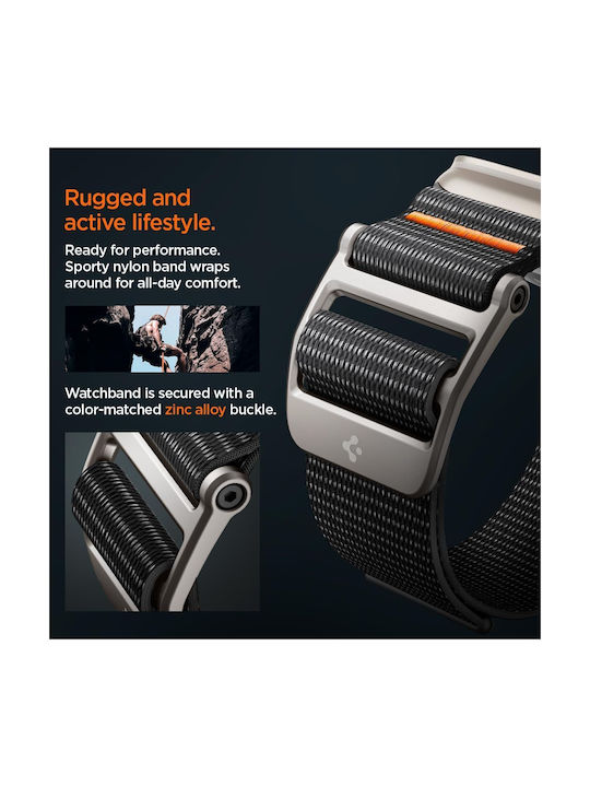 Spigen DuraPro Flex Ultra Λουράκι Σιλικόνης Μαύρο (Apple Watch Series 42/44/45/49mm (Apple))