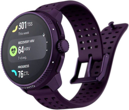 Suunto Race Titanium 49mm Waterproof Smartwatch with Heart Rate Monitor (Amethyst)