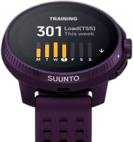 Suunto Race Titanium 49mm Waterproof Smartwatch with SIM and Heart Rate Monitor (Amethyst)