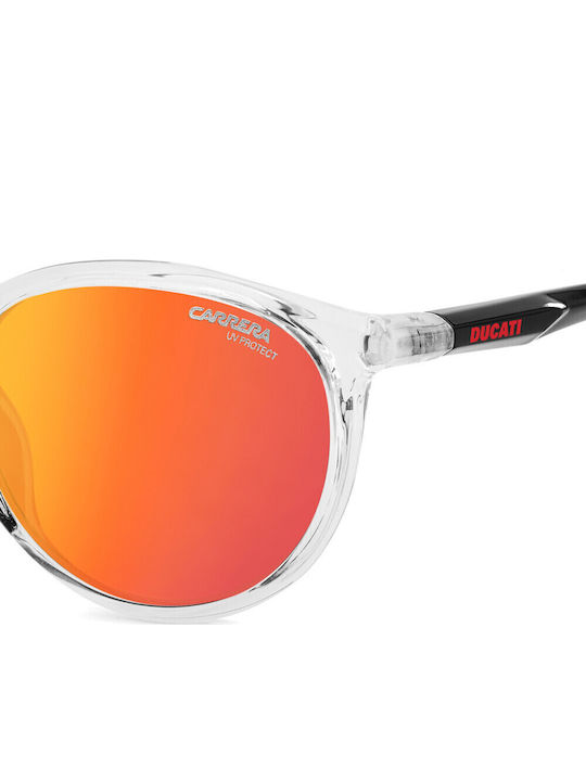 Carrera Men's Sunglasses with Transparent Horn-Rimmed Frame and Grey Lens 035/S 900
