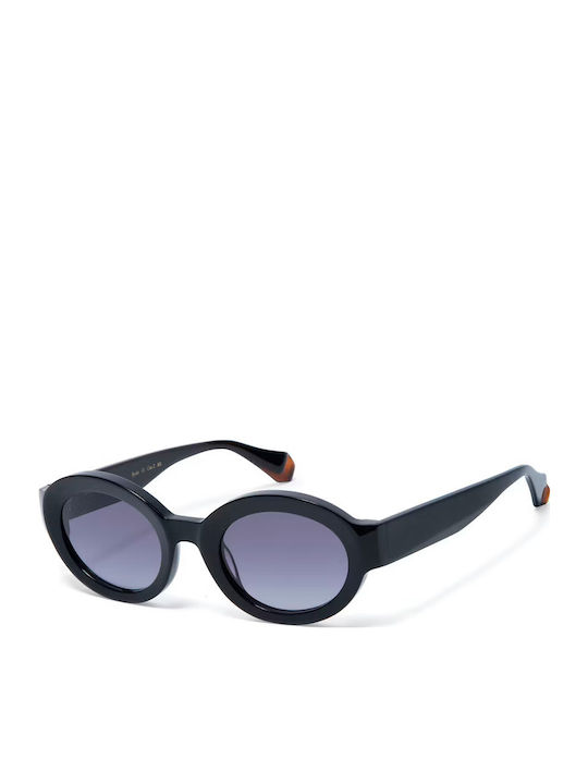 Gigi Barcelona Women's Sunglasses with Black Plastic Frame and Gray Gradient Lens 6867/1