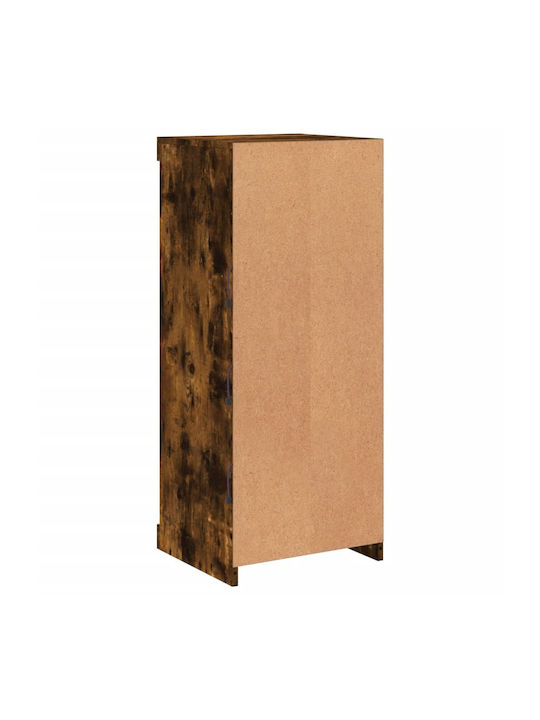 Wand Wohnzimmer Vitrine aus Spanplatte mit Glas & Beleuchtung Coffee 41x37x100cm