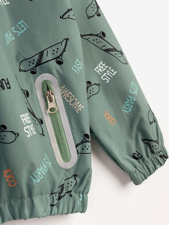 Funky Geacă Casual Pentru Copii Verde Hedge