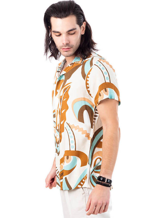 Cu mânecă scurtă Cămașă Floral Multicolor