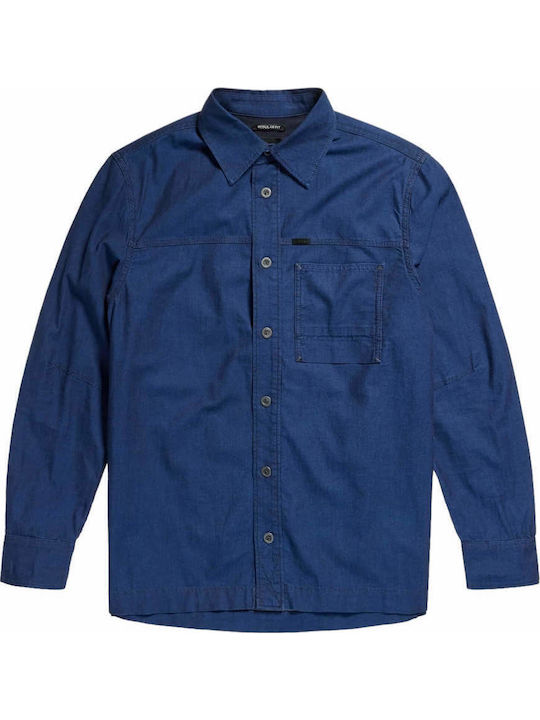 Langärmlig Jeans Hemd Blau