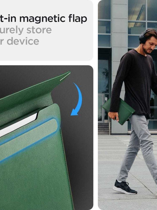 Spigen Pouch Чанта Калъф за лаптоп 13" в Зелен цвят