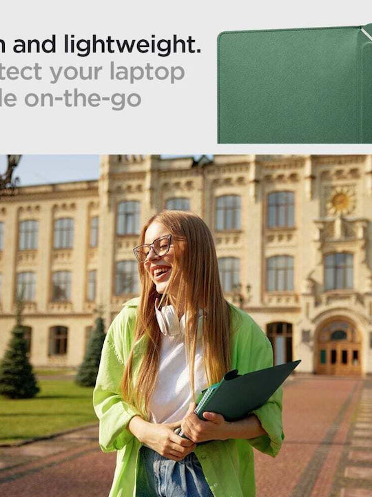 Spigen Valentinus Tasche Fall für Laptop 15" in Grün Farbe