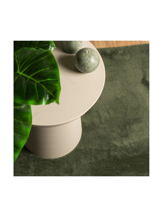 vidaXL Huarte Rutschfest Teppich Rechteckig Synthetisch,Polyester/Cotton/Leather Grün
