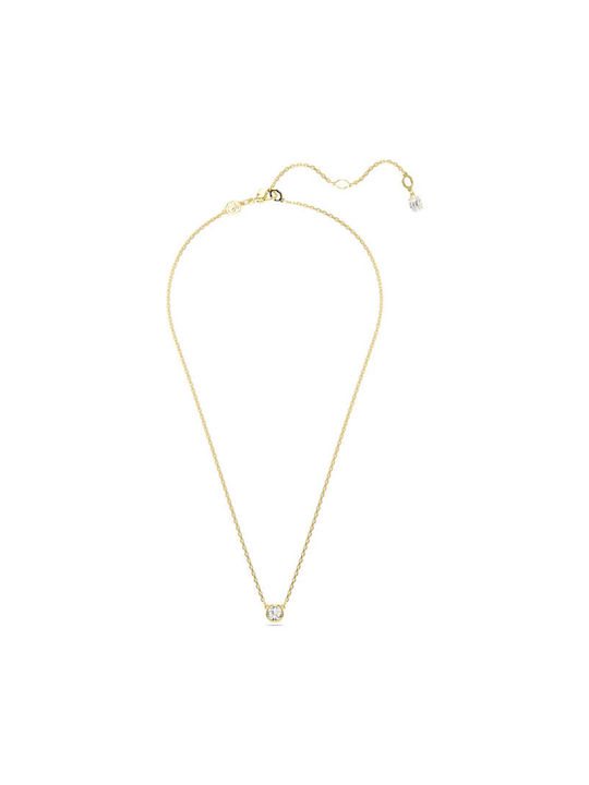 Swarovski Imber Round Cut Necklace Gold Plated