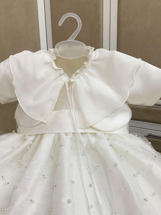 Nst Nastasia Princess Marieallure Ecru Strickjacke Für Taufkleidung Für Mädchen