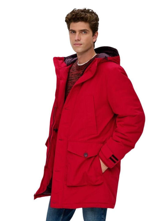 Winter Jacke Parka Rot