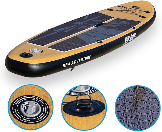 Enero Neptun Wooden Gonflabilă Placă SUP cu Lungime 3.2m Maro