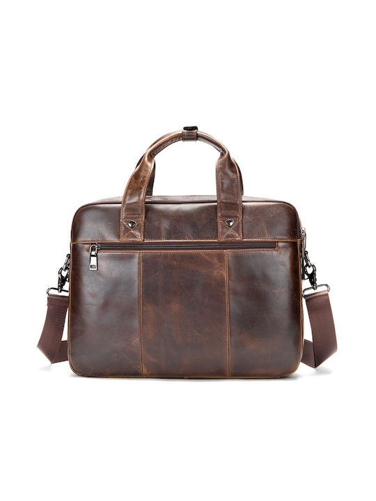 Leder Herrentasche Geldbörse Braun