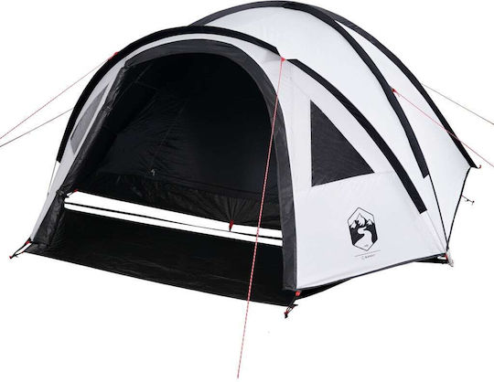 vidaXL Summer Camping Tent Igloo White with Double Cloth for 4 People 200x250x122cm