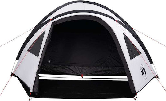 vidaXL Summer Camping Tent Igloo White with Double Cloth for 4 People 200x250x122cm
