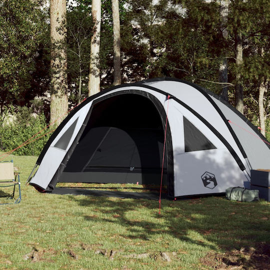 vidaXL Summer Camping Tent Igloo White with Double Cloth for 4 People 200x250x122cm