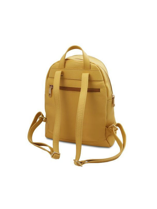 De piele Geantă de damă Rucsac Galbenă