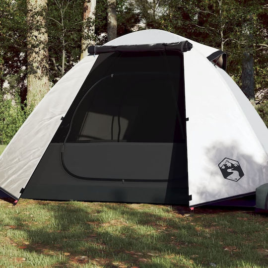 vidaXL Καλοκαιρινή Σκηνή Camping Igloo Λευκή με Διπλό Πανί για 2 Άτομα 224x248x113εκ.