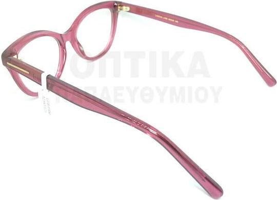 Lussile Γυναικείος Κοκκάλινος Σκελετός Γυαλιών Cat Eye Ροζ LS32343 LN05