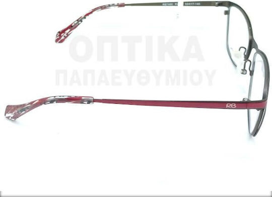 Rebecca Blu Damen Metallisches Brillengestell Katzenauge Rote RB7460 RW02