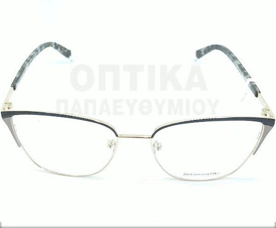 Rebecca Blu Rj01 Damen Metallisches Brillengestell Katzenauge Silber RB7595 RJ01
