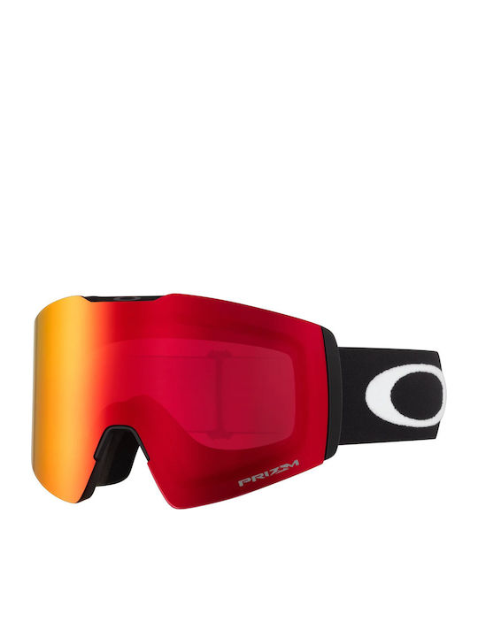 Oakley Fall Line Ski & Snowboard Goggles Kids Black with Lens in Red Color
