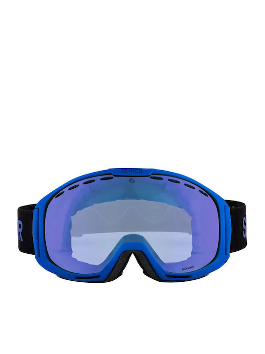 Sinner Mohawk Μάσκα Σκι & Snowboard Ενηλίκων Μπλε με Φακό σε Μπλε Χρώμα Sinner Mohawk Μάσκα Σκι & Snowboard Ενηλίκων Μπλε με Φακό σε Μπλε Χρώμα