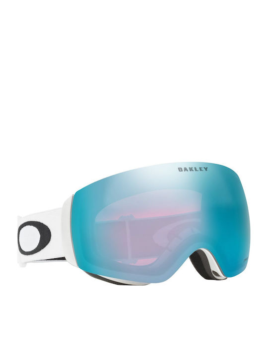 Oakley Flight Deck Ски & Сноуборд Маска Детска Бял с Леща в Цвят Син
