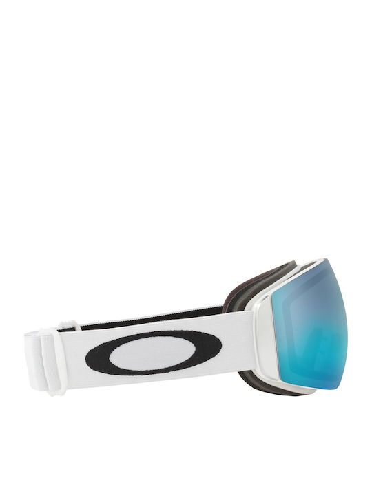 Oakley Flight Deck Ски & Сноуборд Маска Детска Бял с Леща в Цвят Син