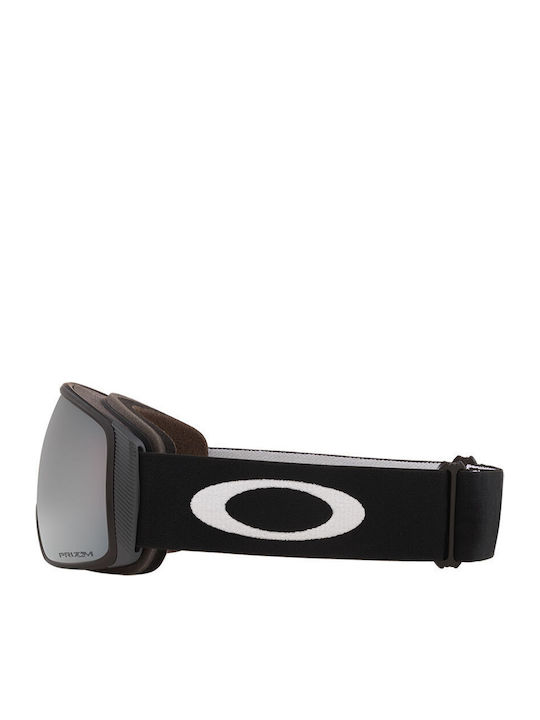 Oakley Flight Tracker Mască de Schi și Snowboard pentru Adulți Neagră cu Lentilă Oglindă Gri