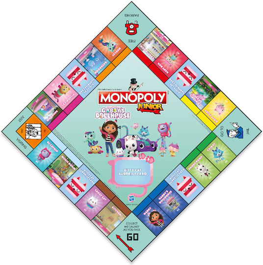Настолна игра Monopoly Junior - Gabby's Dollhouse за 2-4 играчи 5+ години WM04157-EN1-6 (EN) Winning Moves