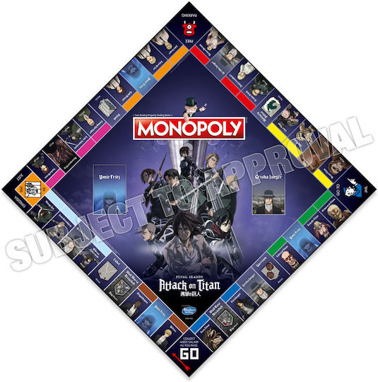 Board Game Monopoly Attack On Titan: The Final Season for 2-6 Players 12+ Years Old (EN) Winning Moves