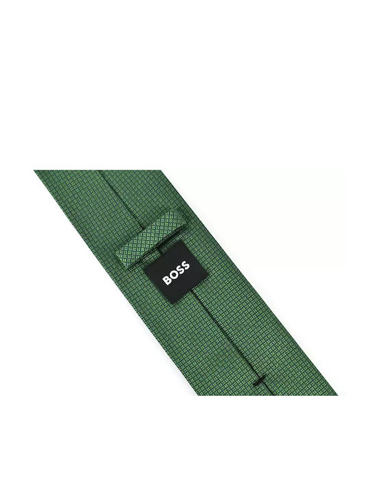 Hugo Boss Men's Tie Silk Printed in Green Color