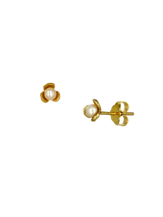 Earrings made of Gold 9K with Pearls