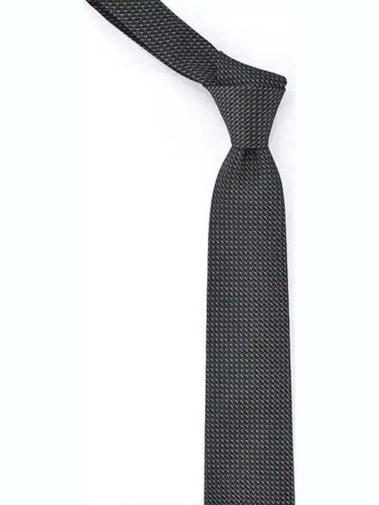Boss Ανδρική Γραβάτα Μεταξωτή με Σχέδια σε Μαύρο Χρώμα
