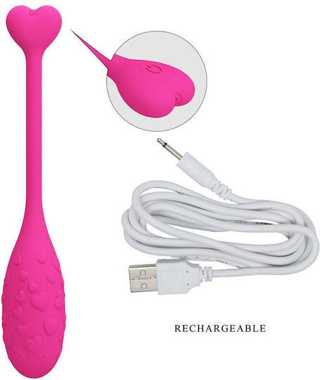 Pretty Love Fisher Vibrator Egg with Remote Control 11.43cm Pink