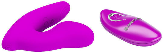 Pretty Love Melvin Vibrator Massage with Remote Control 8cm Purple