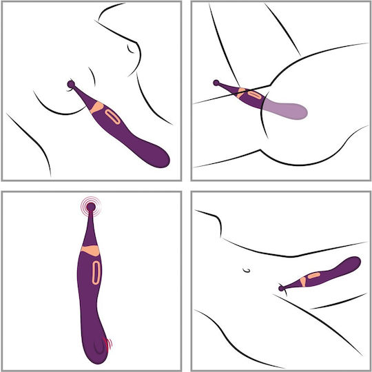Javida Doppelter Vibrator 23cm Lila