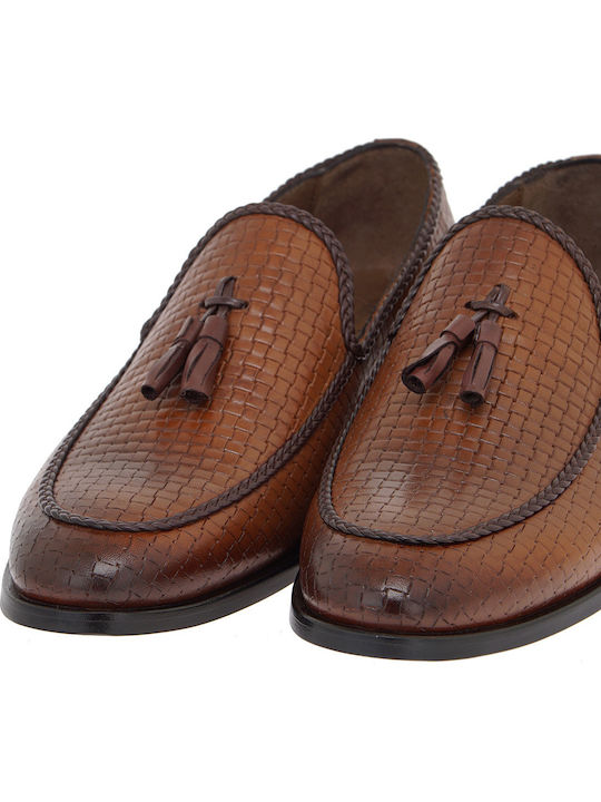 Δερμάτινα Ανδρικά Loafers σε Ταμπά Χρώμα