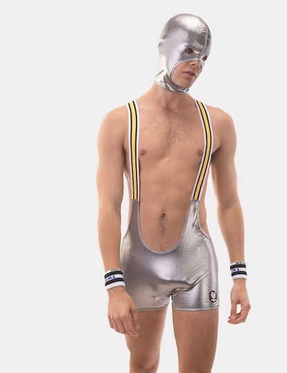 Barcode Berlin BDSM Maske in Silber Farbe