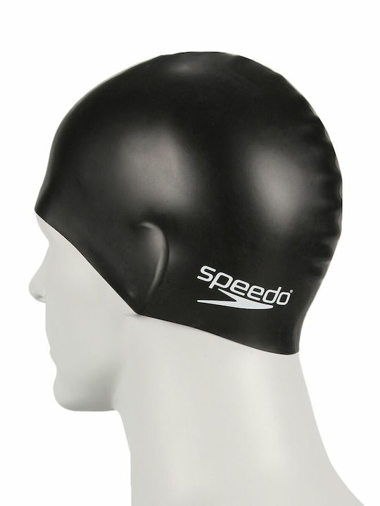 Speedo Plain Moulded Schwimmkappe Kinder Schwarz