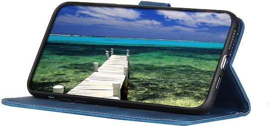 Khazneh Litchi Back Cover Δερμάτινο Μαγνητικό Μπλε (Redmi Note 13 Pro 5G / Poco X6)