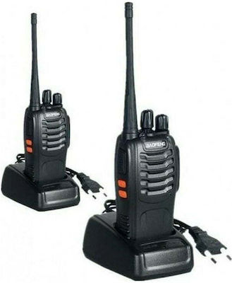 Baofeng Bf-888s UHF/VHF Wireless Transceiver 5W without Screen Black 2pcs